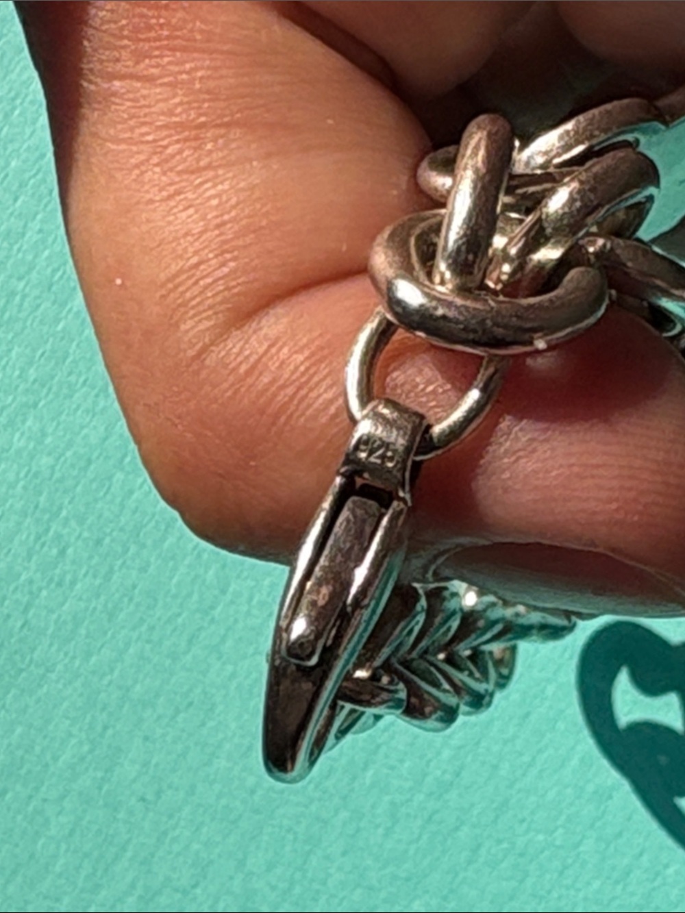 Tiffany and Company Silver Heart Charm Link Bracelet - Picture 5 of 6